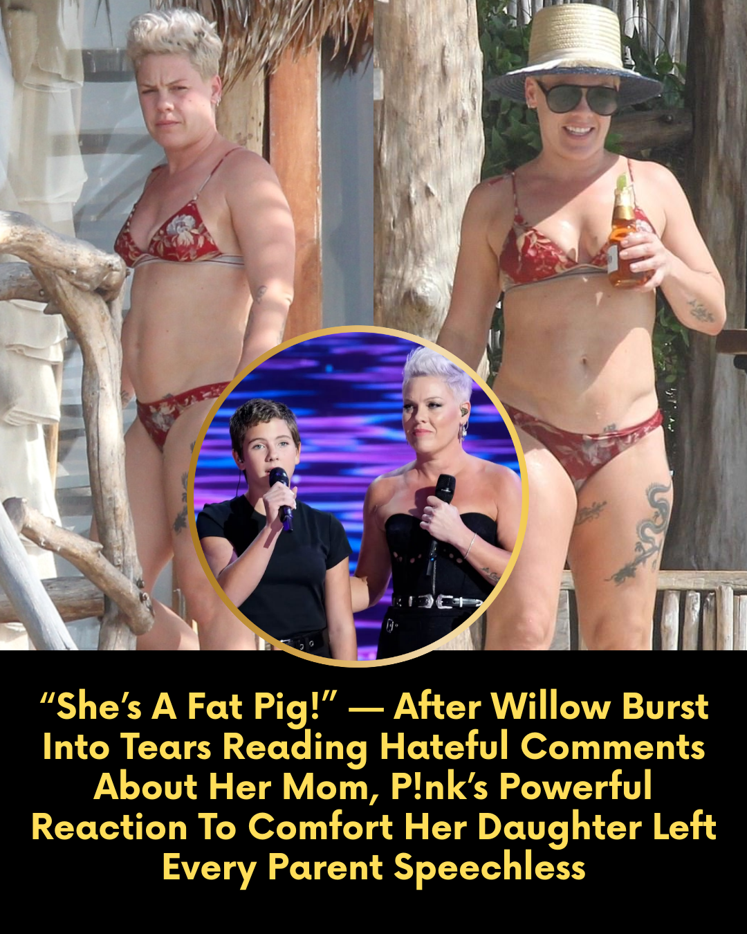 “She’s A Fat Pig!” — After Willow Burst Into Tears Reading Hateful Comments About Her Mom, P!nk’s Powerful Reaction To Comfort Her Daughter Left Every Parent Speechless
