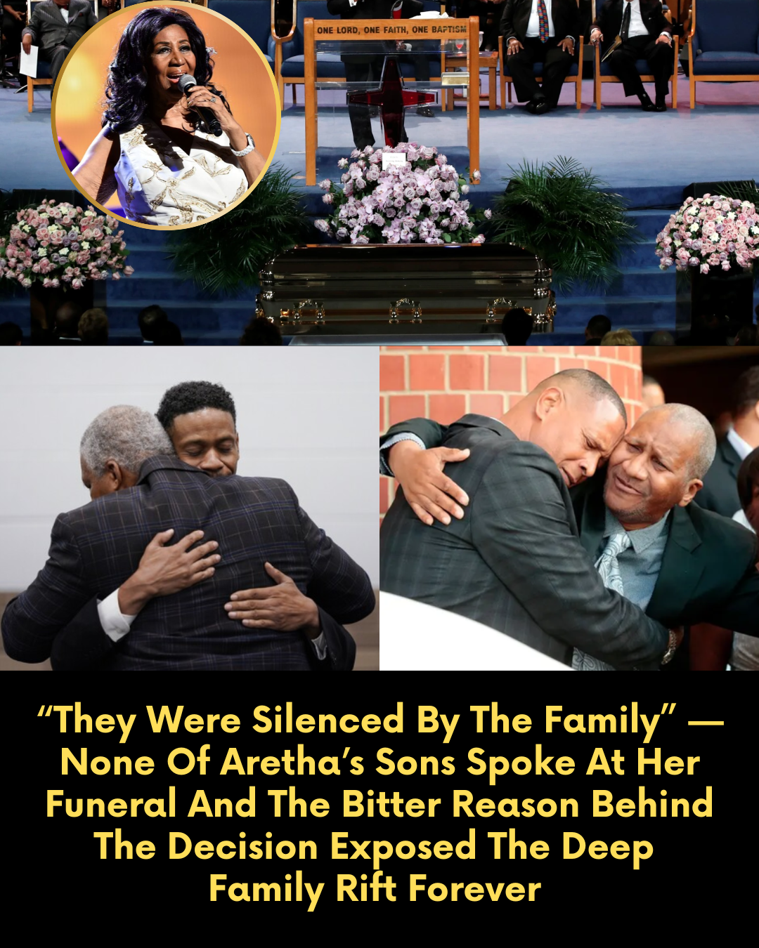 “They Were Silenced By The Family” — None Of Aretha’s Sons Spoke At Her Funeral And The Bitter Reason Behind The Decision Exposed The Deep Family Rift Forever