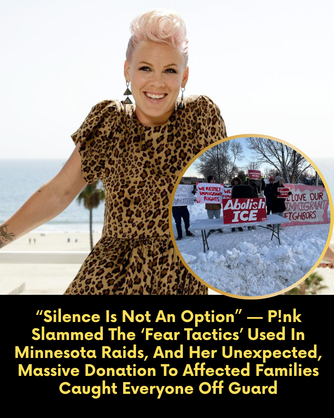 “Silence Is Not An Option” — P!nk Slammed The ‘Fear Tactics’ Used In Minnesota Raids, And Her Unexpected, Massive Donation To Affected Families Caught Everyone Off Guard