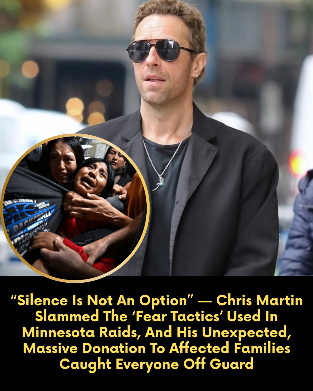 “Silence Is Not An Option” — Chris Martin Slammed The ‘Fear Tactics’ Used In Minnesota Raids, And His Unexpected, Massive Donation To Affected Families Caught Everyone Off Guard