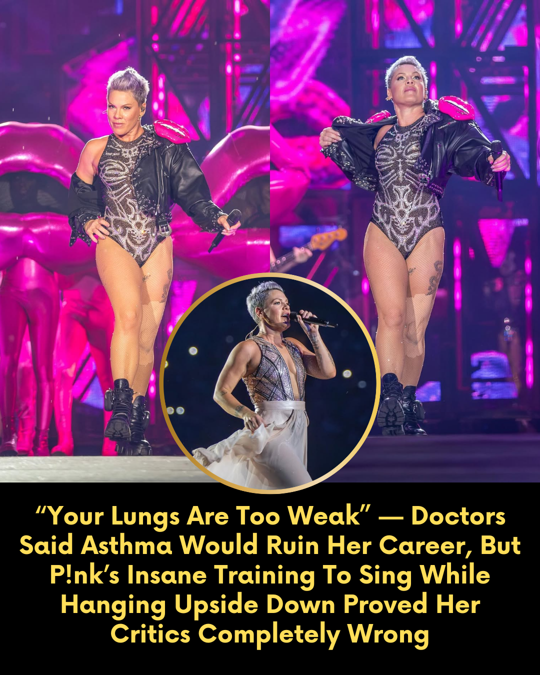 “Your Lungs Are Too Weak” — Doctors Said Asthma Would Ruin Her Career, But P!nk’s Insane Training To Sing While Hanging Upside Down Proved Her Critics Completely Wrong