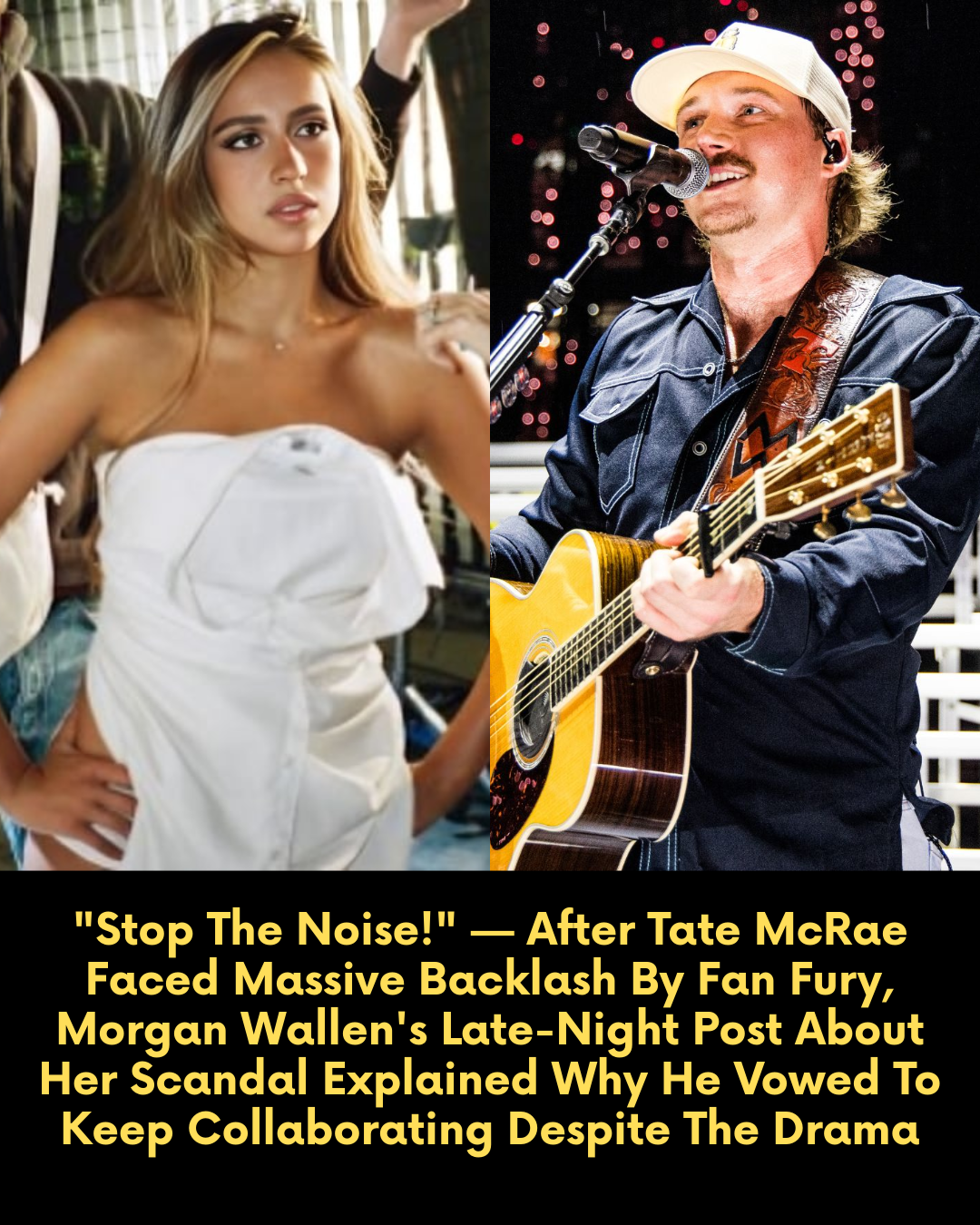 “Stop The Noise!” — After Tate McRae Faced Massive Backlash By Fan Fury, Morgan Wallen’s Late-Night Post About Her Scandal Explained Why He Vowed To Keep Collaborating Despite The Drama