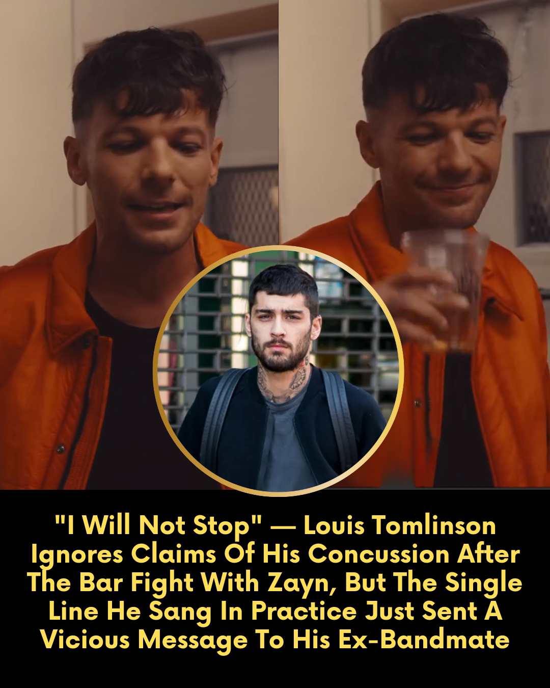 “I Will Not Stop” — Louis Tomlinson Ignores Claims Of His Concussion After The Bar Fight With Zayn, But The Single Line He Sang In Practice Just Sent A Vicious Message To His Ex-Bandmate