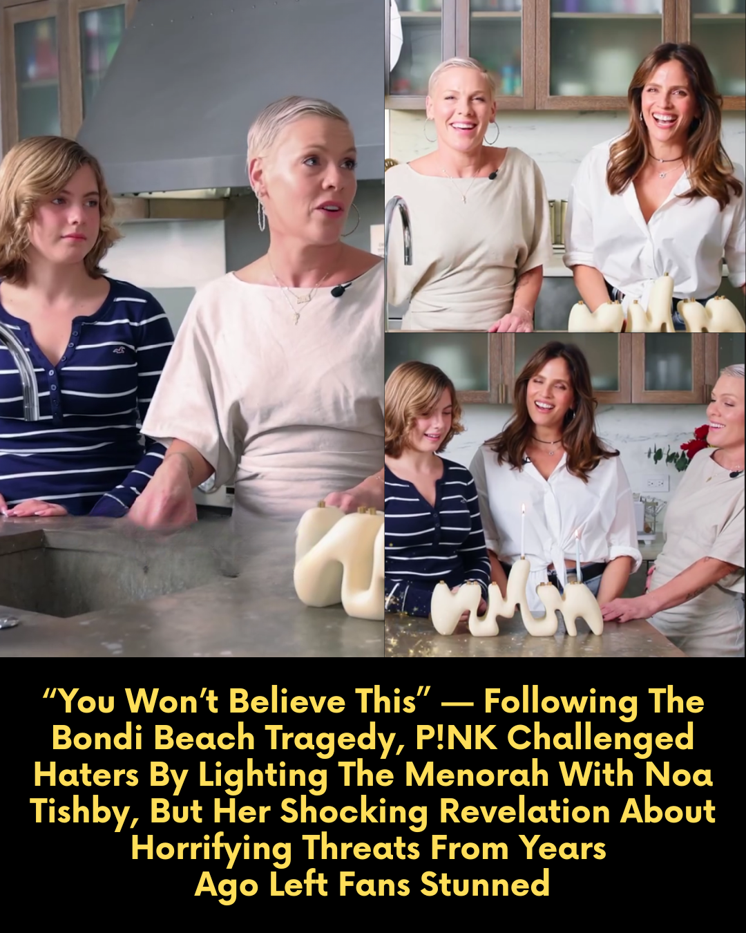 “You Won’t Believe This” — Following The Bondi Beach Tragedy, P!NK Challenged Haters By Lighting The Menorah With Noa Tishby, But Her Shocking Revelation About Horrifying Threats From Years Ago Left Fans Stunned