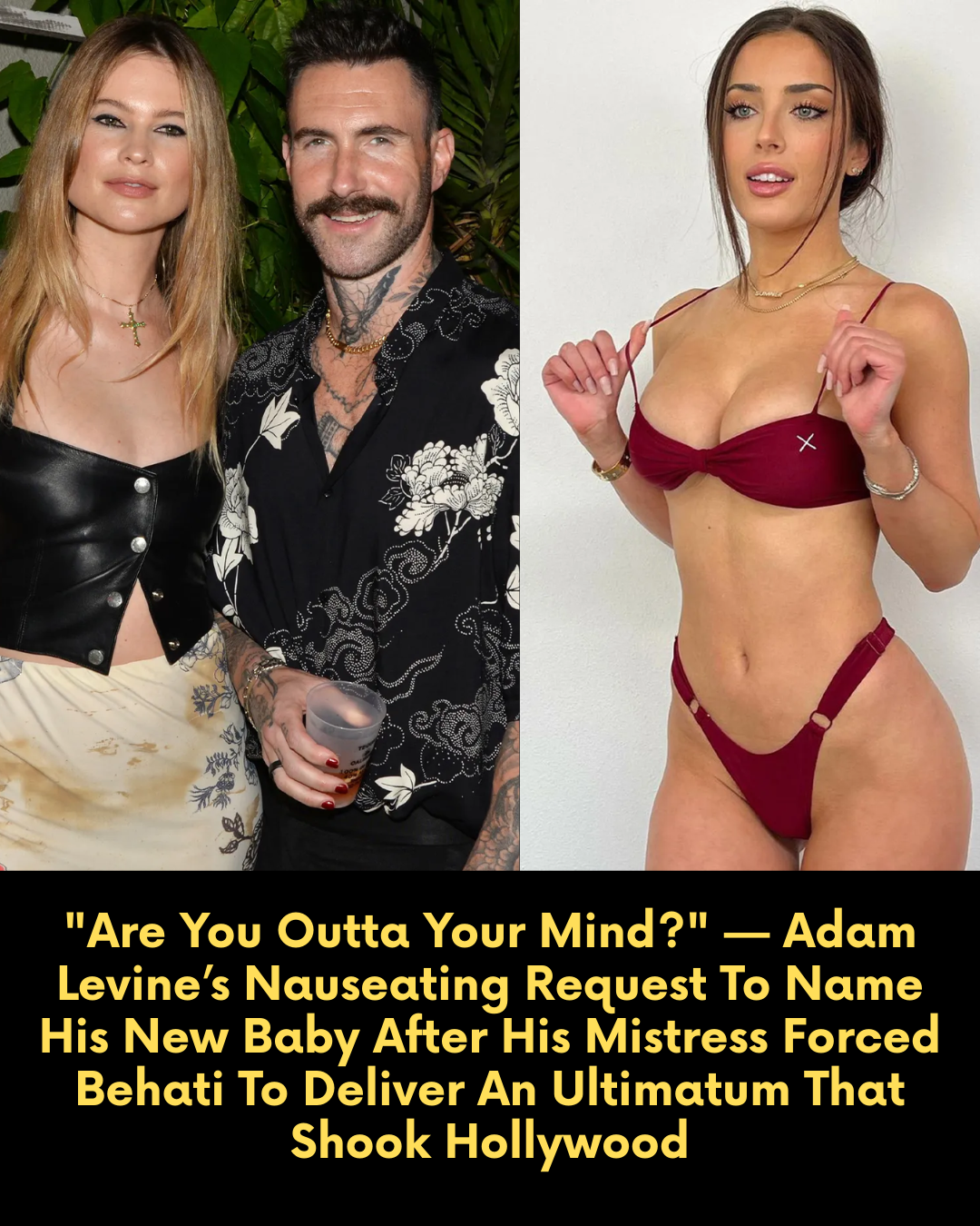 “Are You Outta Your Mind?” — Adam Levine’s Nauseating Request To Name His New Baby After His Mistress Forced Behati To Deliver An Ultimatum That Shook Hollywood