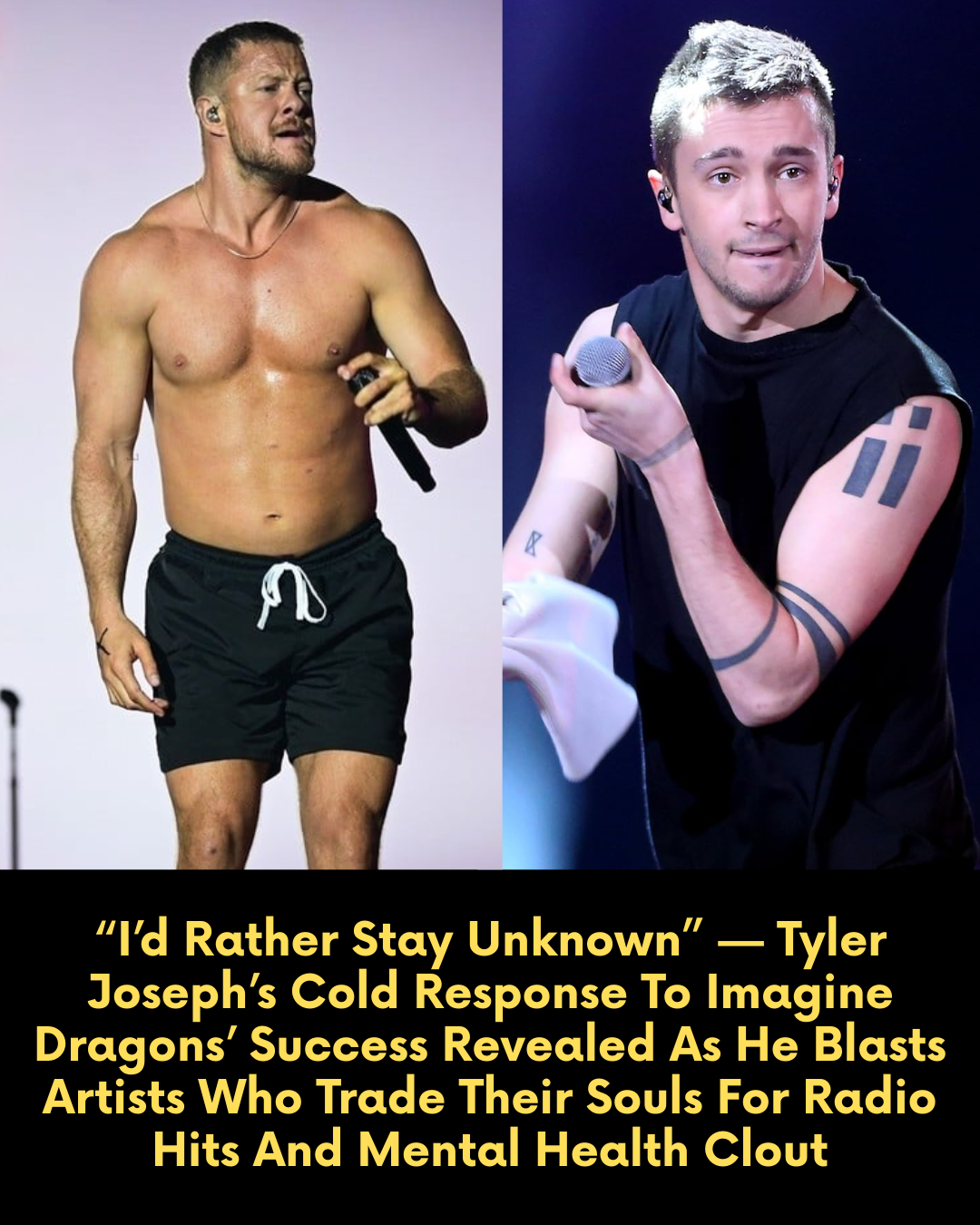 “I’d Rather Stay Unknown” — Tyler Joseph’s Cold Response To Imagine Dragons’ Success Revealed As He Blasts Artists Who Trade Their Souls For Radio Hits And Mental Health Clout