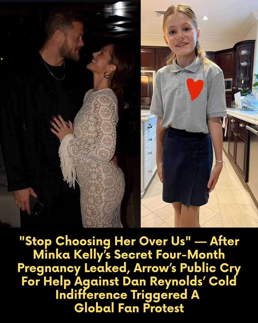 “Stop Choosing Her Over Us” — After Minka Kelly’s Secret Four-Month Pregnancy Leaked, Arrow’s Public Cry For Help Against Dan Reynolds’ Cold Indifference Triggered A Global Fan Protest