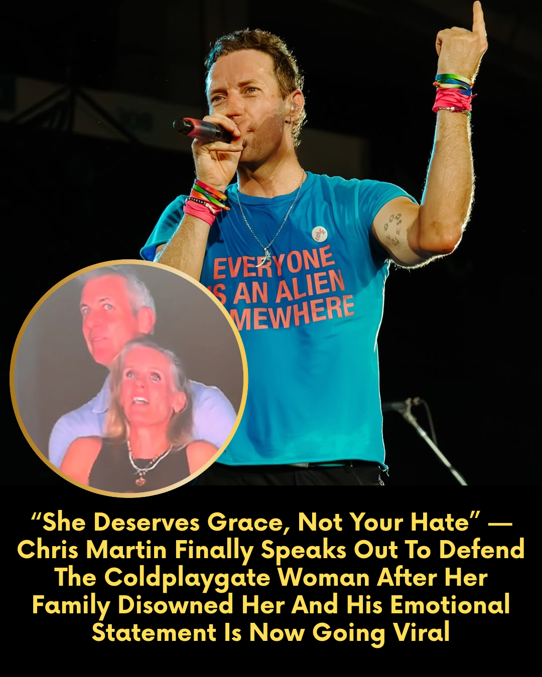 “She Deserves Grace, Not Your Hate” — Chris Martin Finally Speaks Out To Defend The Coldplaygate Woman After Her Family Disowned Her And His Emotional Statement Is Now Going Viral