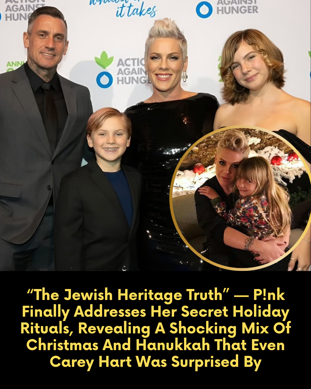 “The Jewish Heritage Truth” — P!nk Finally Addresses Her Secret Holiday Rituals, Revealing A Shocking Mix Of Christmas And Hanukkah That Even Carey Hart Was Surprised By
