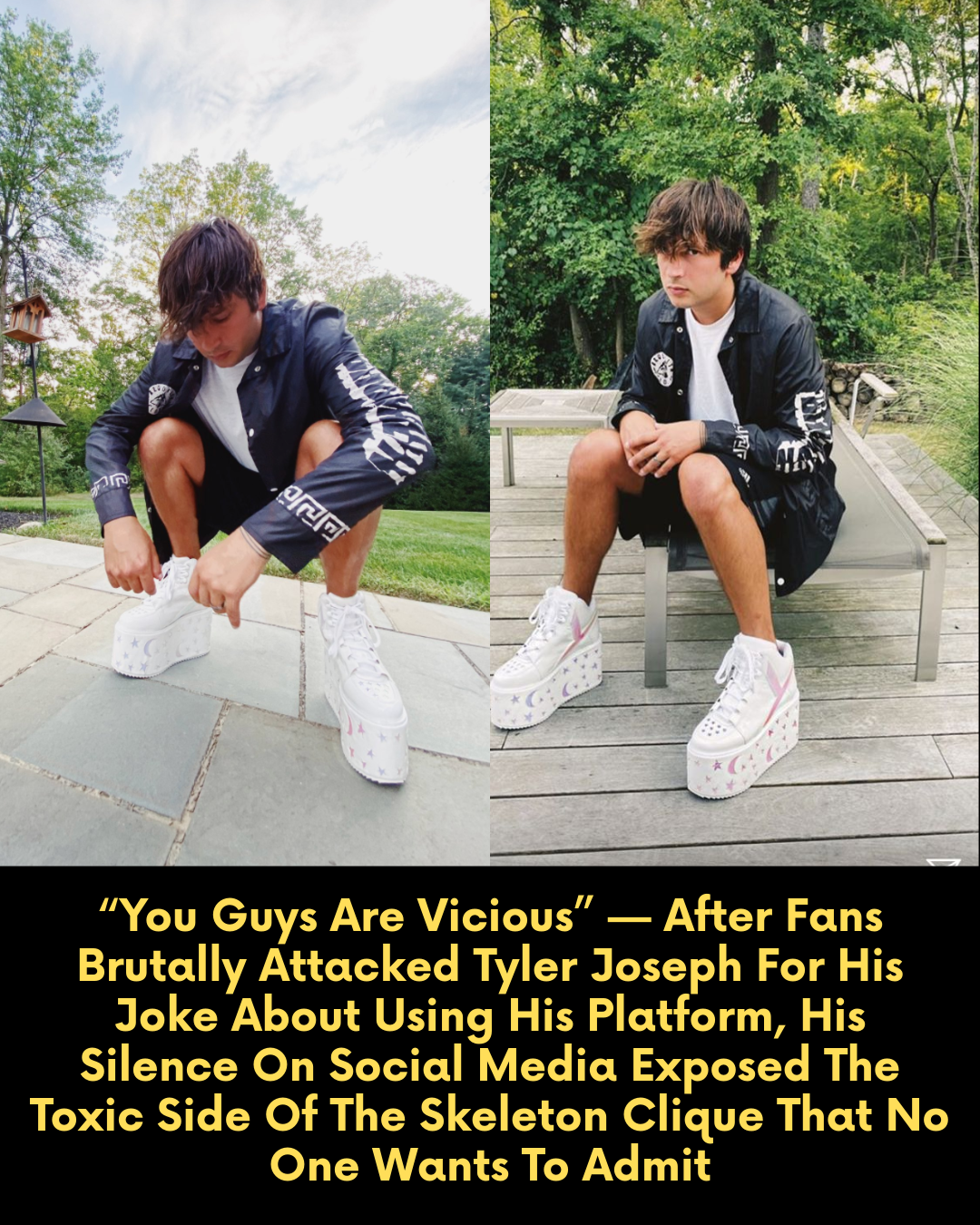 “You Guys Are Vicious” — After Fans Brutally Attacked Tyler Joseph For His Joke About Using His Platform, His Silence On Social Media Exposed The Toxic Side Of The Skeleton Clique That No One Wants To Admit.