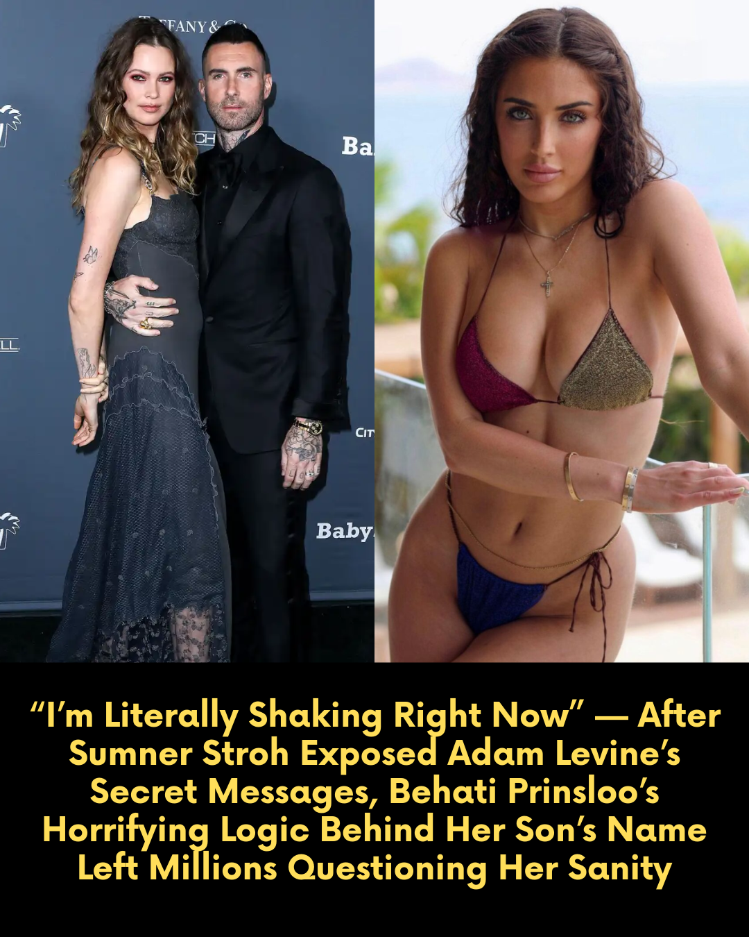 “I’m Literally Shaking Right Now” — After Sumner Stroh Exposed Adam Levine’s Secret Messages, Behati Prinsloo’s Horrifying Logic Behind Her Son’s Name Left Millions Questioning Her Sanity