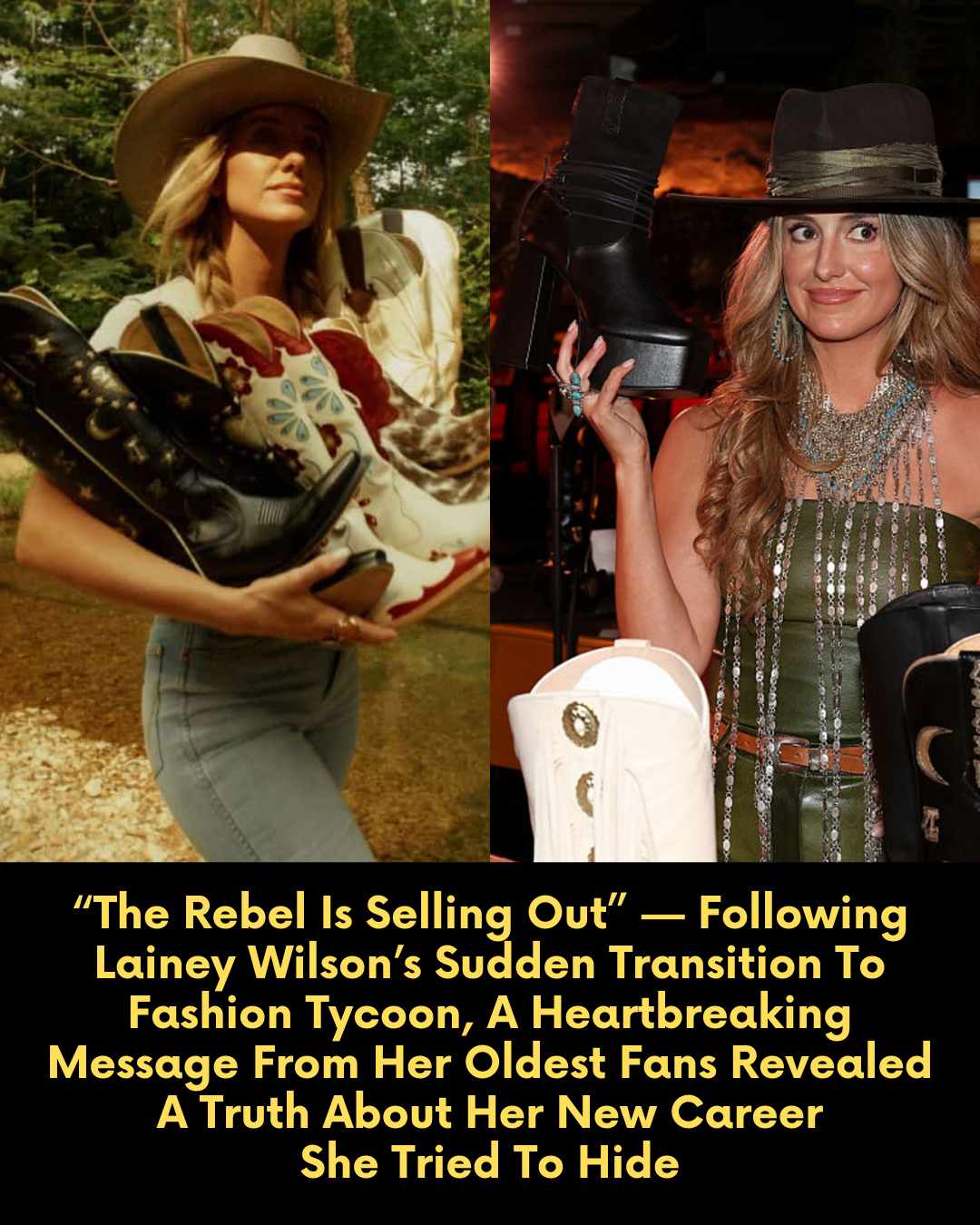 “The Rebel Is Selling Out” — Following Lainey Wilson’s Sudden Transition To Fashion Tycoon, A Heartbreaking Message From Her Oldest Fans Revealed  A Truth About Her New Career  She Tried To Hide