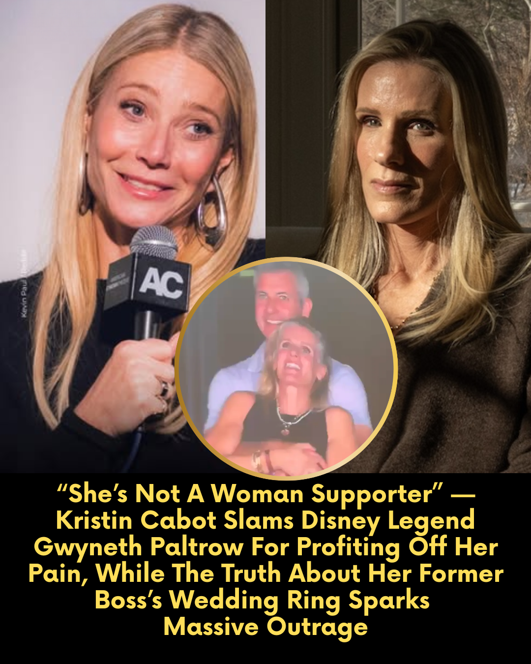 “She’s Not A Woman Supporter” — Kristin Cabot Slams Disney Legend Gwyneth Paltrow For Profiting Off Her Pain, While The Truth About Her Former Boss’s Wedding Ring Sparks Massive Outrage