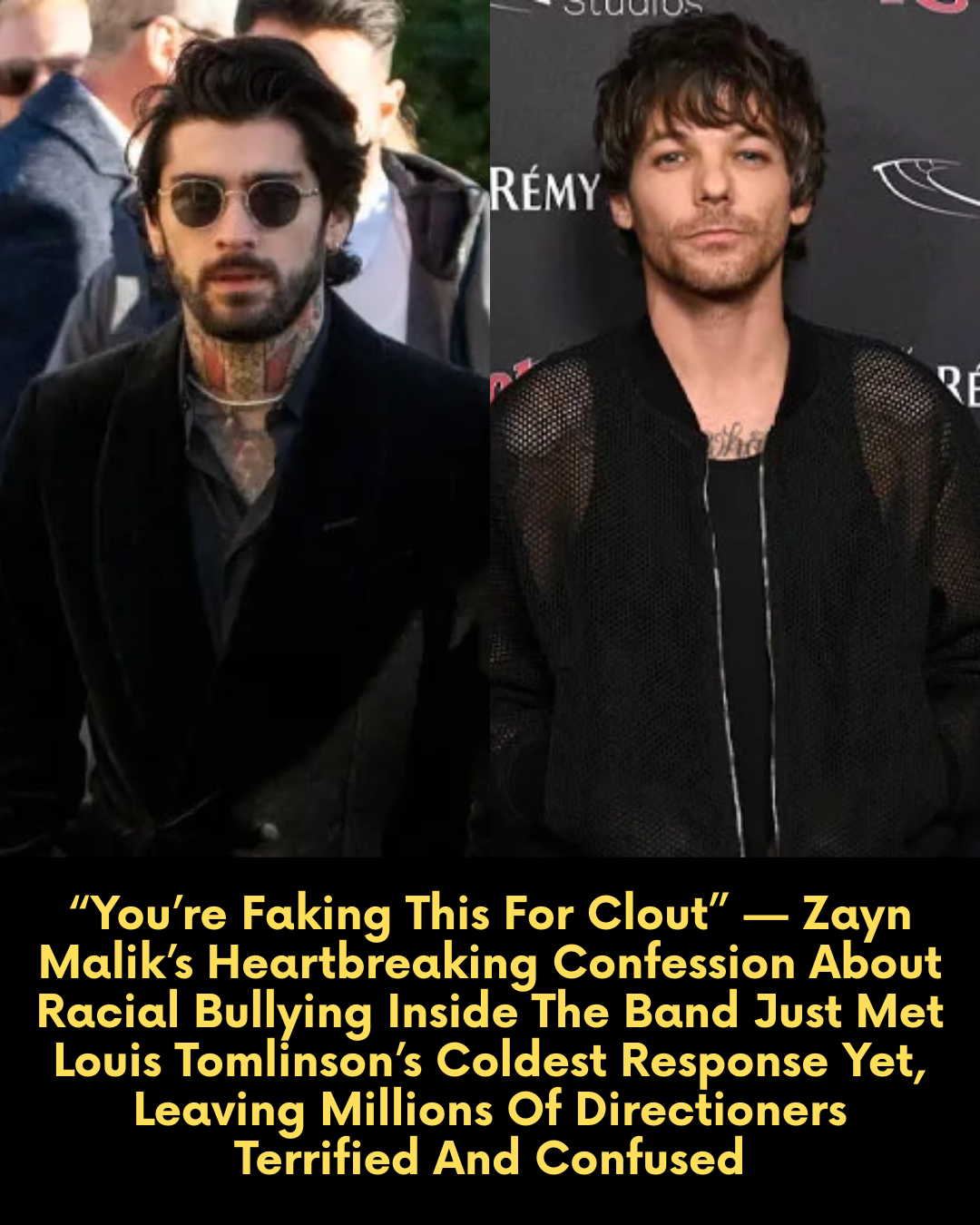 “You’re Faking This For Clout” — Zayn Malik’s Heartbreaking Confession About Racial Bullying Inside The Band Just Met Louis Tomlinson’s Coldest Response Yet, Leaving Millions Of Directioners Terrified And Confused