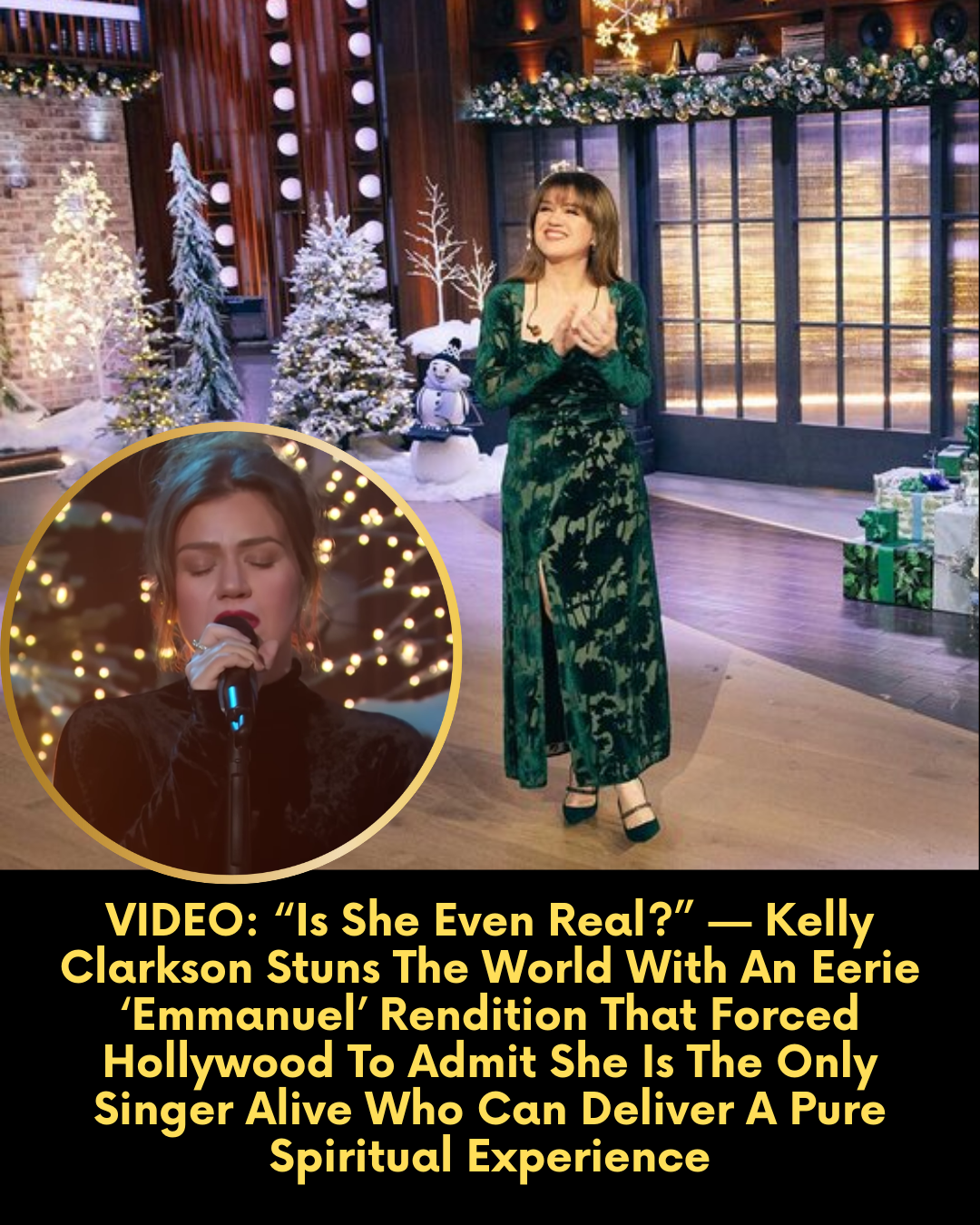 VIDEO: “Is She Even Real?” — Kelly Clarkson Stuns The World With An Eerie ‘Emmanuel’ Rendition That Forced Hollywood To Admit She Is The Only Singer Alive Who Can Deliver A Pure Spiritual Experience