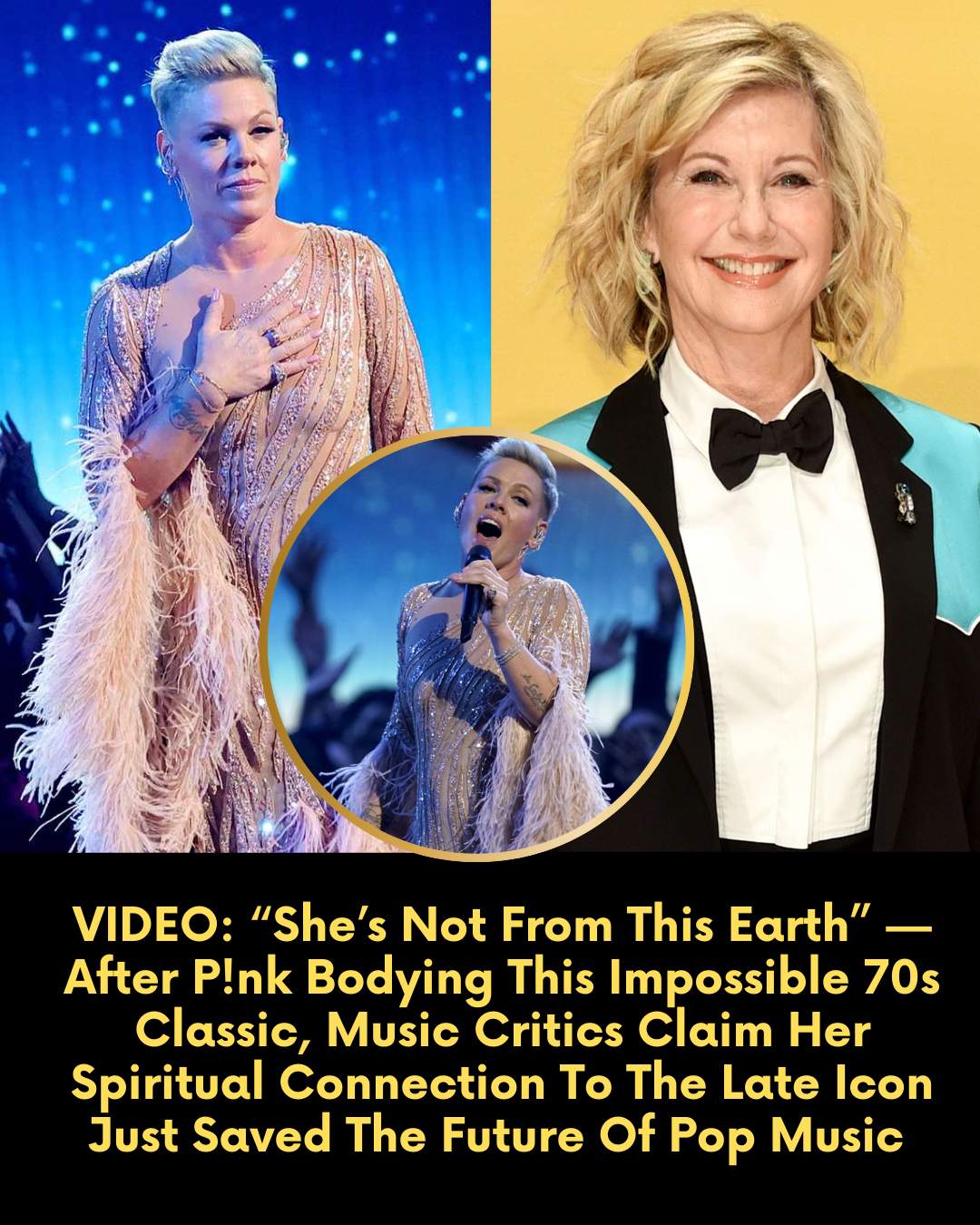VIDEO: “She Is Not Alone On Stage” — Following P!nk’s Ethereal Tribute To Olivia Newton-John, A Mysterious Divine Presence During Her Final Note Left Every Witness Claiming She Just Channeled The Afterlife