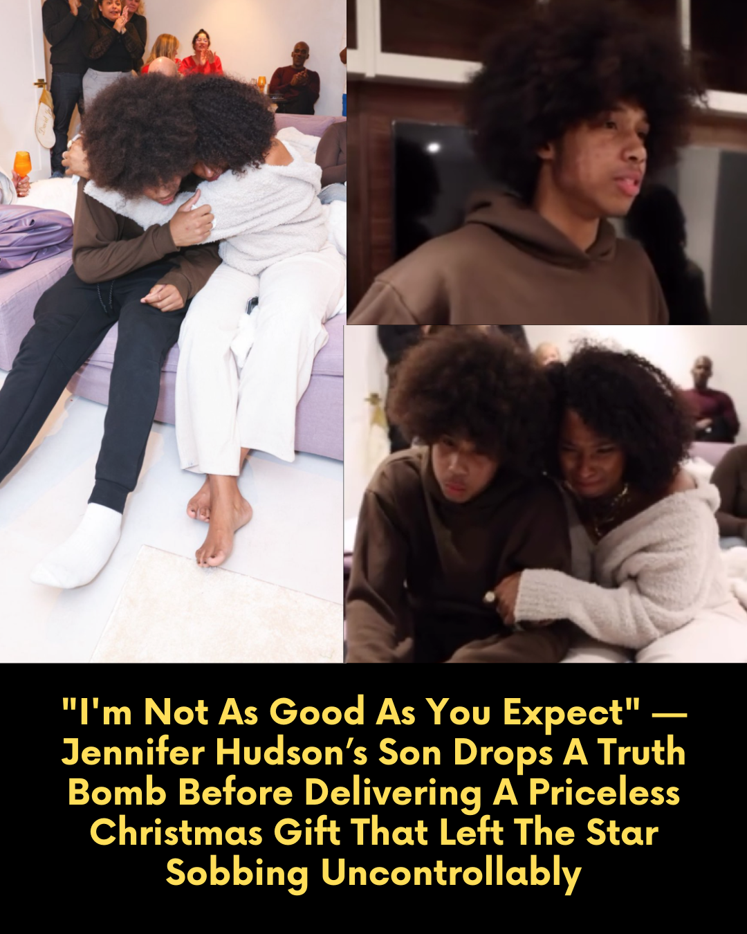 “I’m Not As Good As You Expect” — Jennifer Hudson’s Son Drops A Truth Bomb Before Delivering A Priceless Christmas Gift That Left The Star Sobbing Uncontrollably