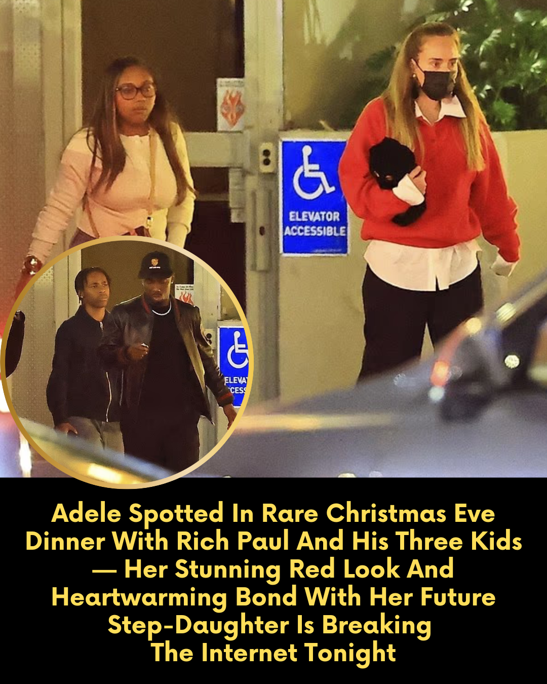 Adele Spotted In Rare Christmas Eve Dinner With Rich Paul And His Three Kids — Her Stunning Red Look And Heartwarming Bond With Her Future Step-Daughter Is Breaking  The Internet Tonight