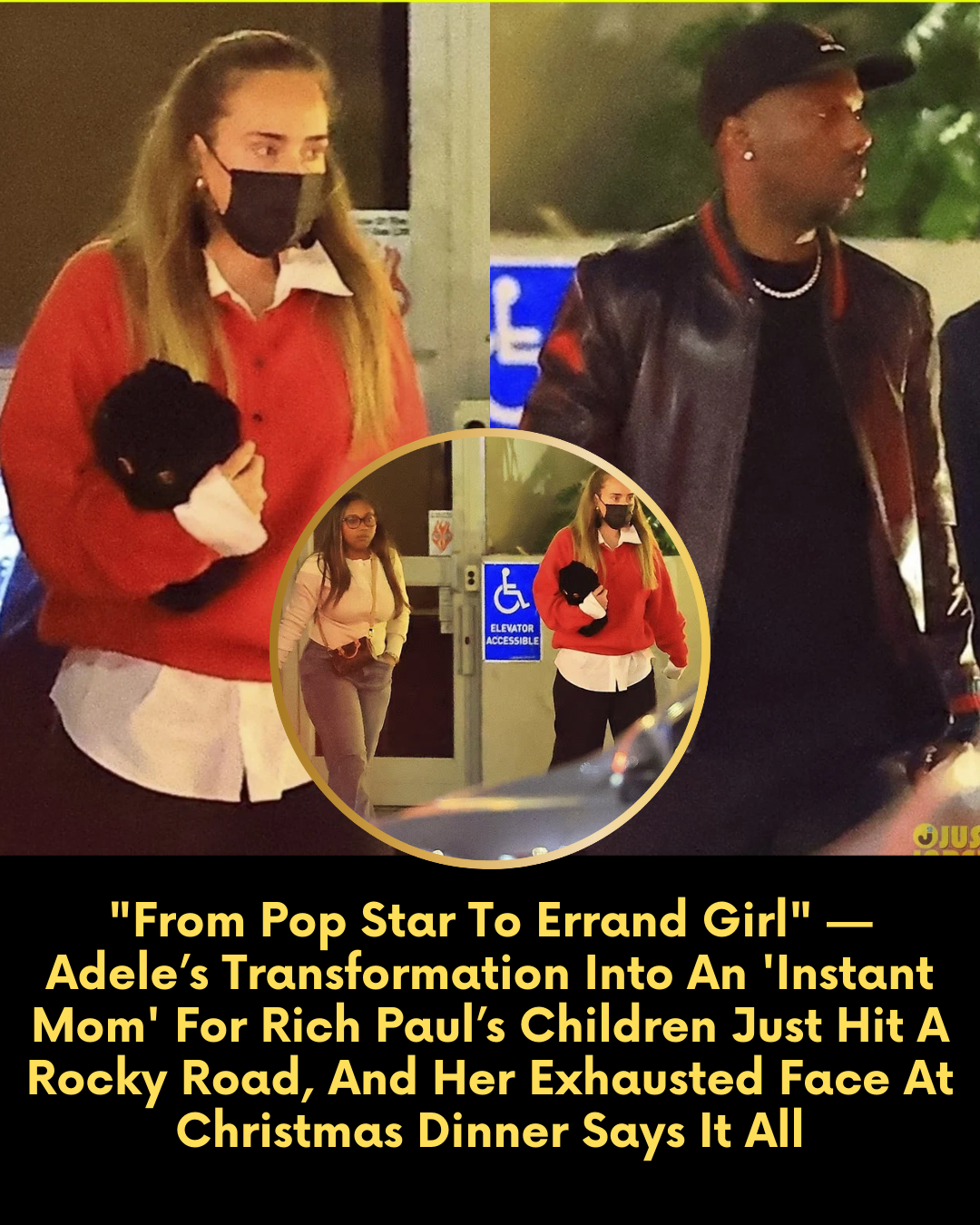 “From Pop Star To Errand Girl” — Adele’s Transformation Into An ‘Instant Mom’ For Rich Paul’s Children Just Hit A Rocky Road, And Her Exhausted Face At Christmas Dinner Says It All