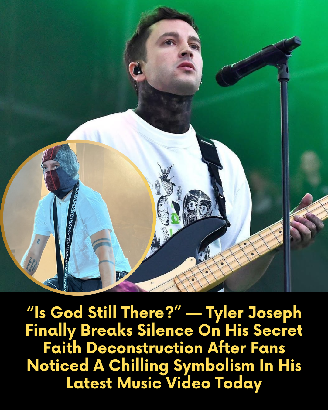 “Is God Still There?” — Tyler Joseph Finally Breaks Silence On His Secret Faith Deconstruction After Fans Noticed A Chilling Symbolism In His Latest Music Video Today.