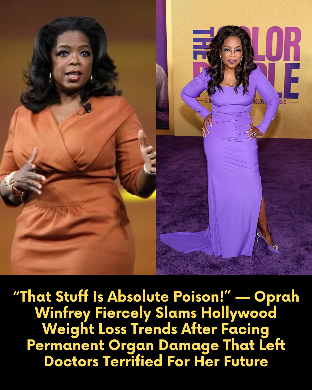 “That Stuff Is Absolute Poison!” — Oprah Winfrey Fiercely Slams Hollywood Weight Loss Trends After Facing Permanent Organ Damage That Left Doctors Terrified For Her Future