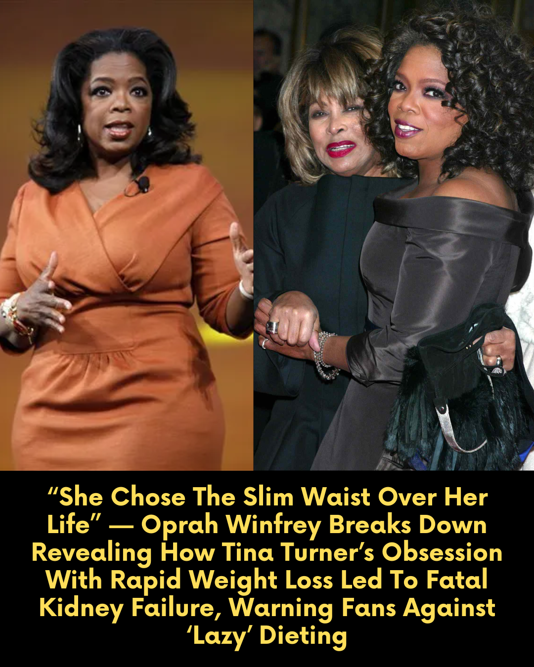 “She Chose The Slim Waist Over Her Life” — Oprah Winfrey Breaks Down Revealing How Tina Turner’s Obsession With Rapid Weight Loss Led To Fatal Kidney Failure, Warning Fans Against ‘Lazy’ Dieting