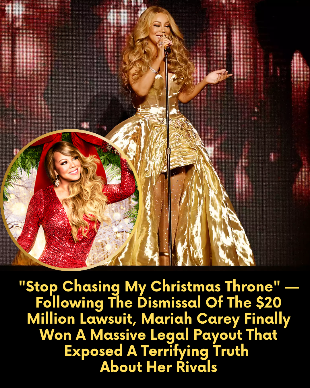 “Stop Chasing My Christmas Throne” — Following The Dismissal Of The $20 Million Lawsuit, Mariah Carey Finally Won A Massive Legal Payout That Exposed A Terrifying Truth  About Her Rivals