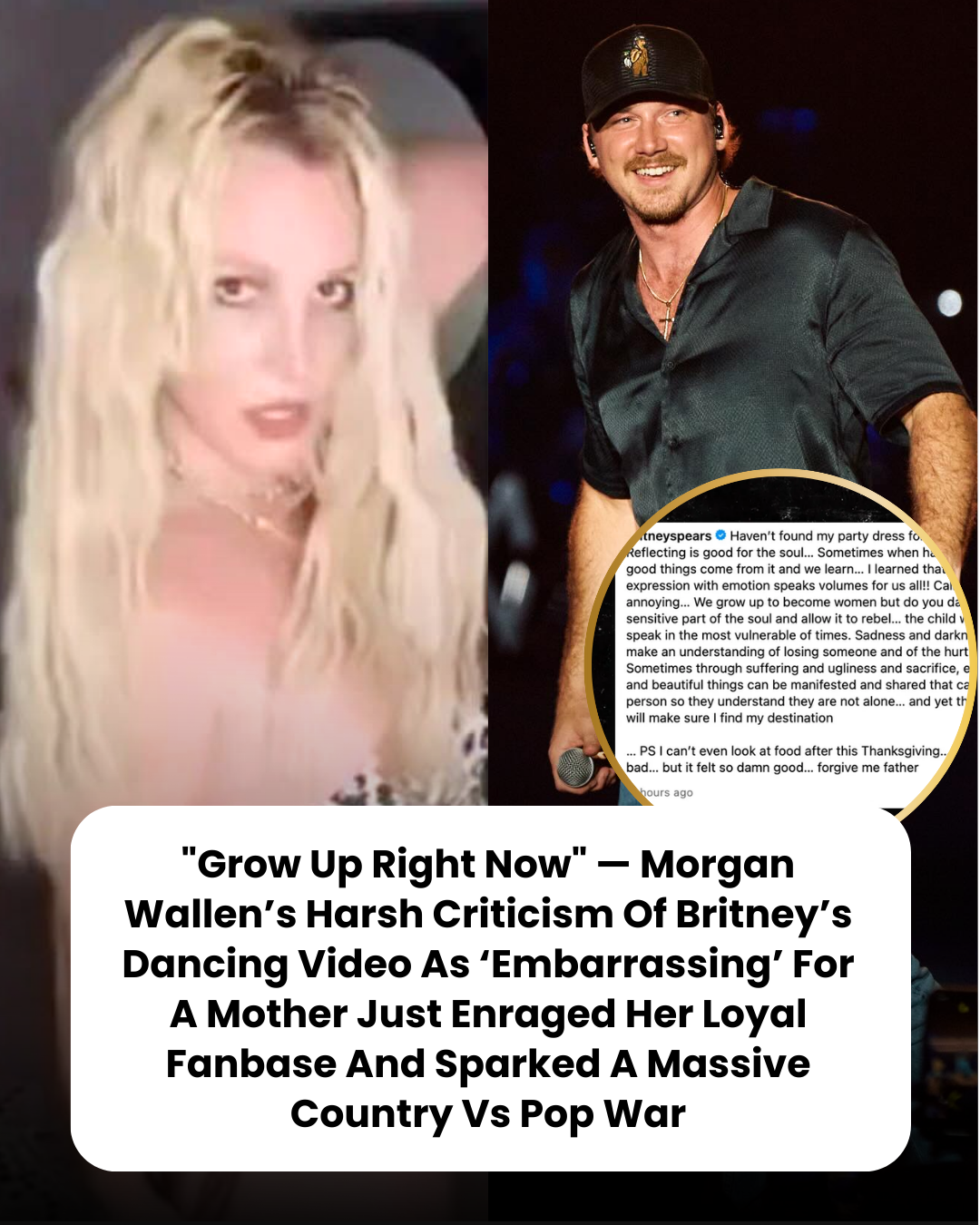 “Grow Up Right Now” — Morgan Wallen’s Harsh Criticism Of Britney’s Dancing Video As ‘Embarrassing’ For A Mother Just Enraged Her Loyal Fanbase And Sparked A Massive Country Vs Pop War