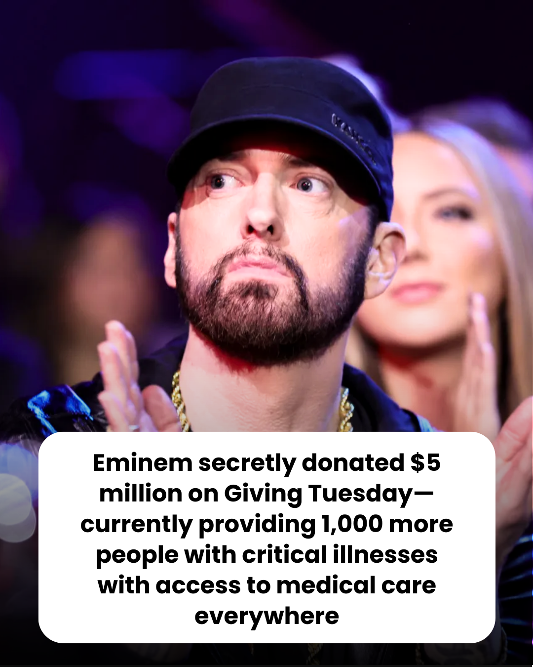 Eminem secretly donated $5 million on Giving Tuesday—currently providing 1,000 more people with critical illnesses with access to medical care everywhere