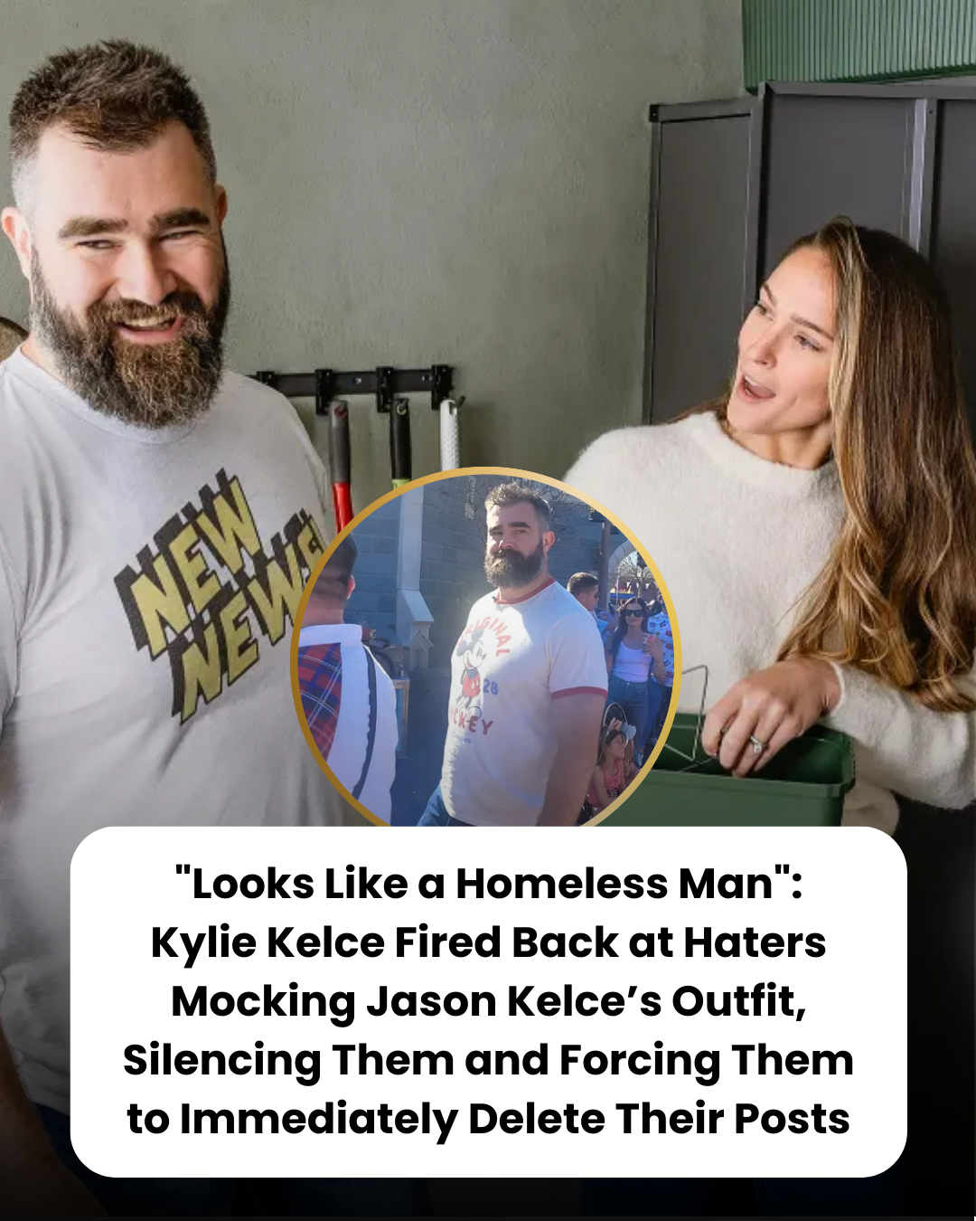 “Looks Like a Homeless Man”: Kylie Kelce Fired Back at Haters Mocking Jason Kelce’s Outfit, Silencing Them and Forcing Them to Immediately Delete Their Posts