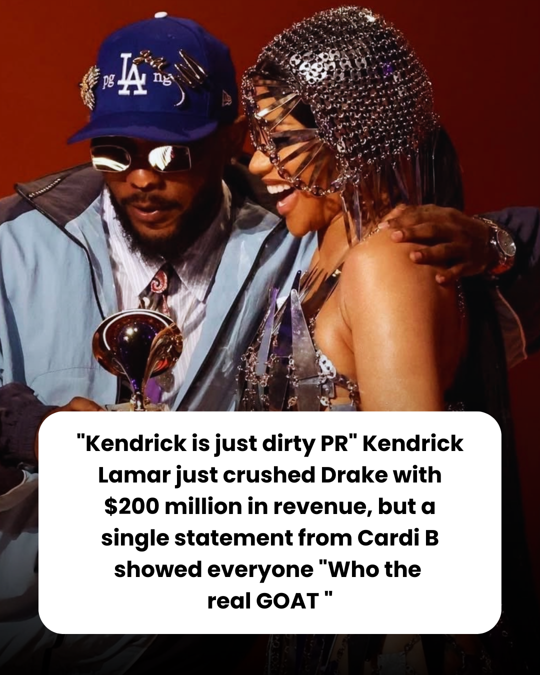 “Kendrick is just dirty PR” Kendrick Lamar just crushed Drake with $200 million in revenue, but a single statement from Cardi B showed everyone “Who the  real GOAT “