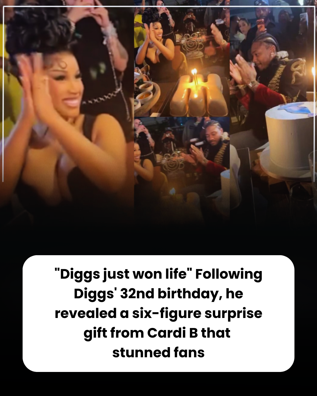 “Diggs just won life” Following Diggs’ 32nd birthday, he revealed a six-figure surprise gift from Cardi B that  stunned fans