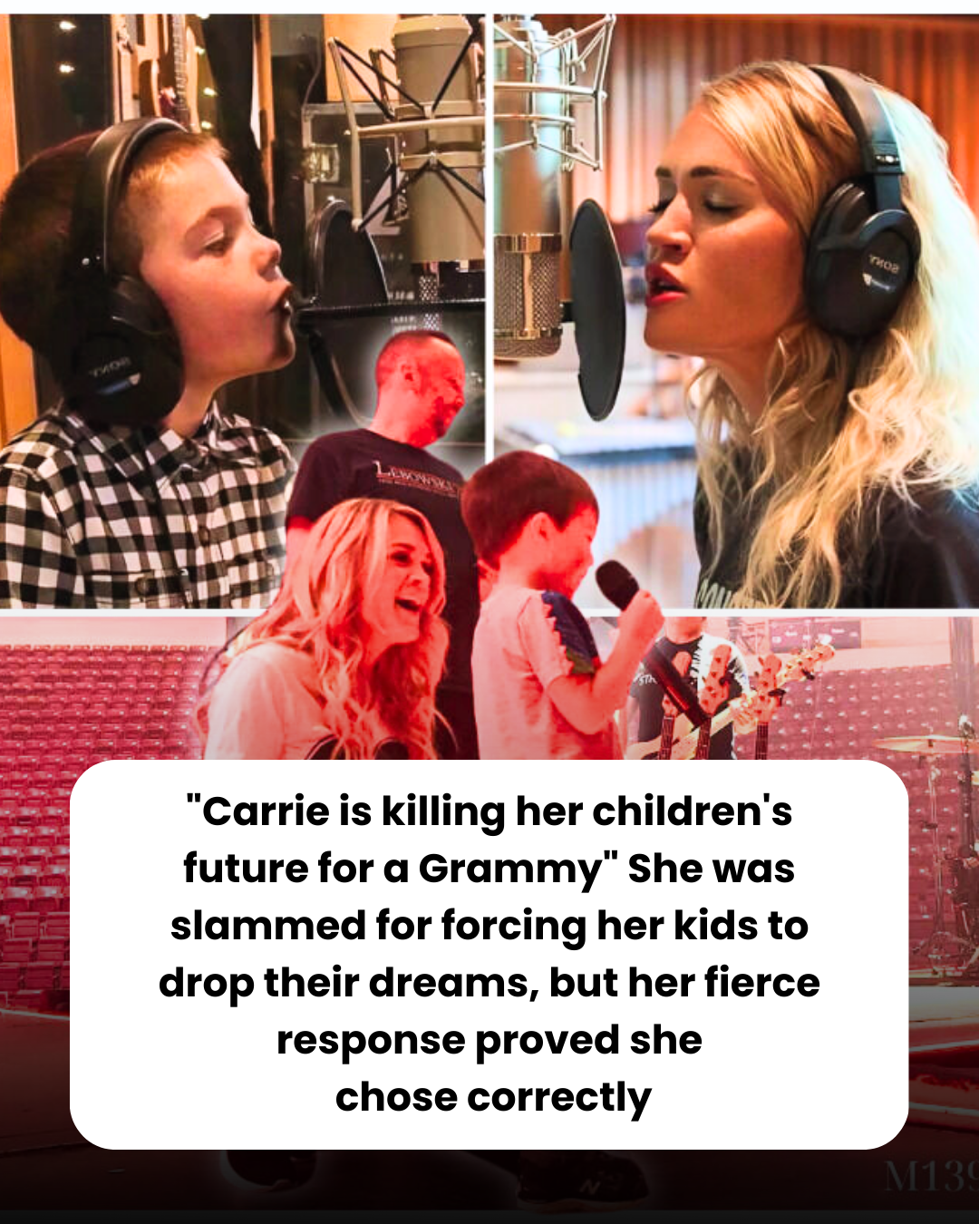 “Carrie is killing her children’s future for a Grammy” She was slammed for forcing her kids to drop their dreams, but her fierce response proved she  chose correctly