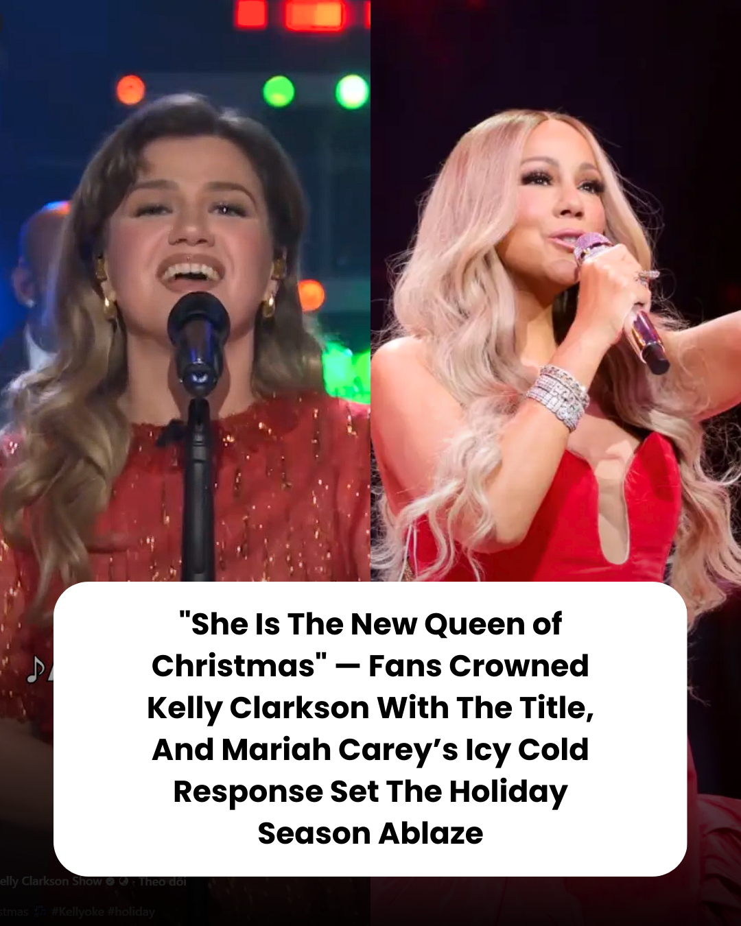 “She Is The New Queen of Christmas” — Fans Crowned Kelly Clarkson With The Title, And Mariah Carey’s Icy Cold Response Set The Holiday Season Ablaze