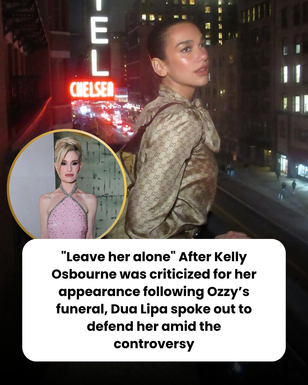 “Leave her alone” After Kelly Osbourne was criticized for her appearance following Ozzy’s funeral, Dua Lipa spoke out to defend her amid the controversy