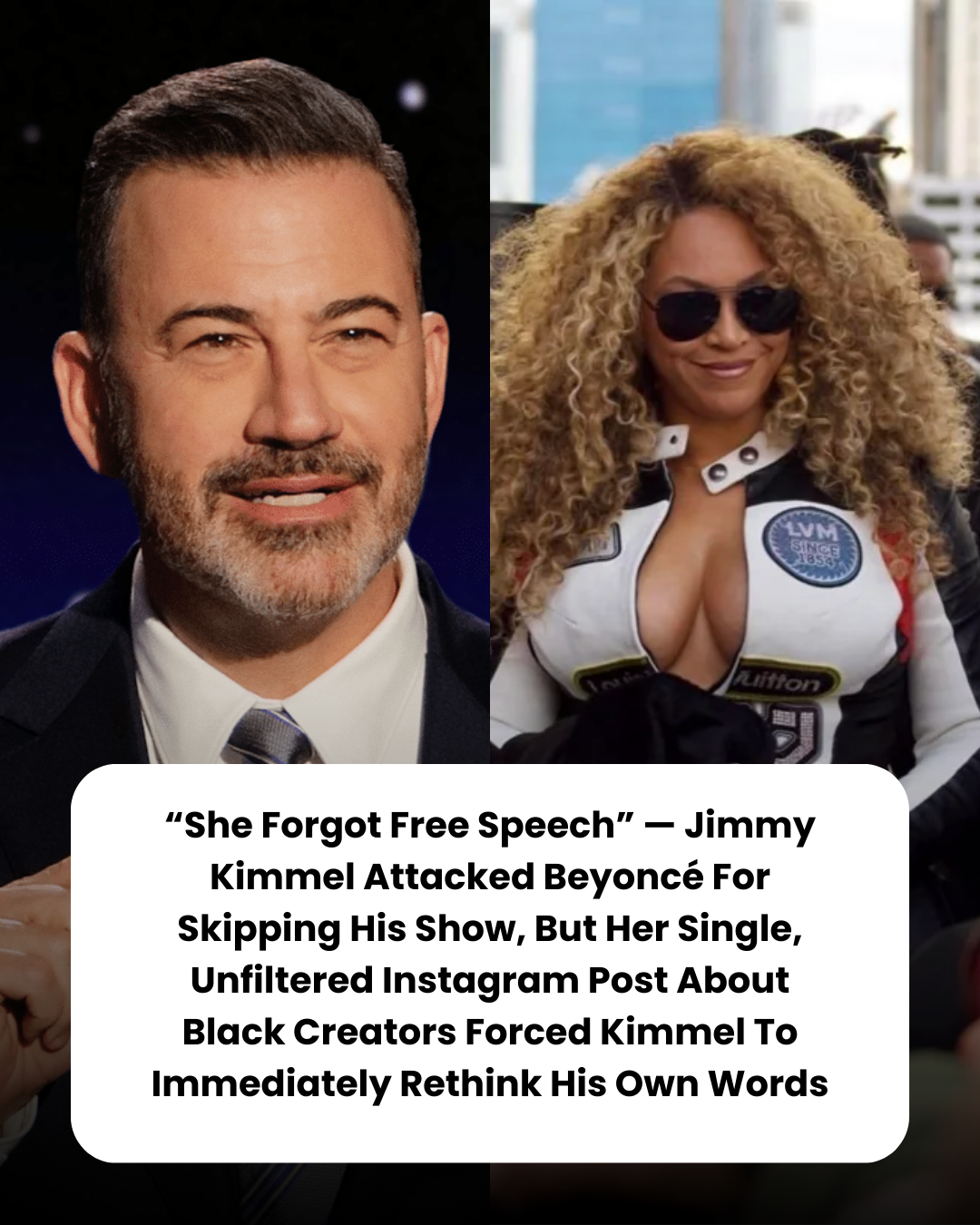 “She Forgot Free Speech” — Jimmy Kimmel Attacked Beyoncé For Skipping His Show, But Her Single, Unfiltered Instagram Post About Black Creators Forced Kimmel To Immediately Rethink His Own Words