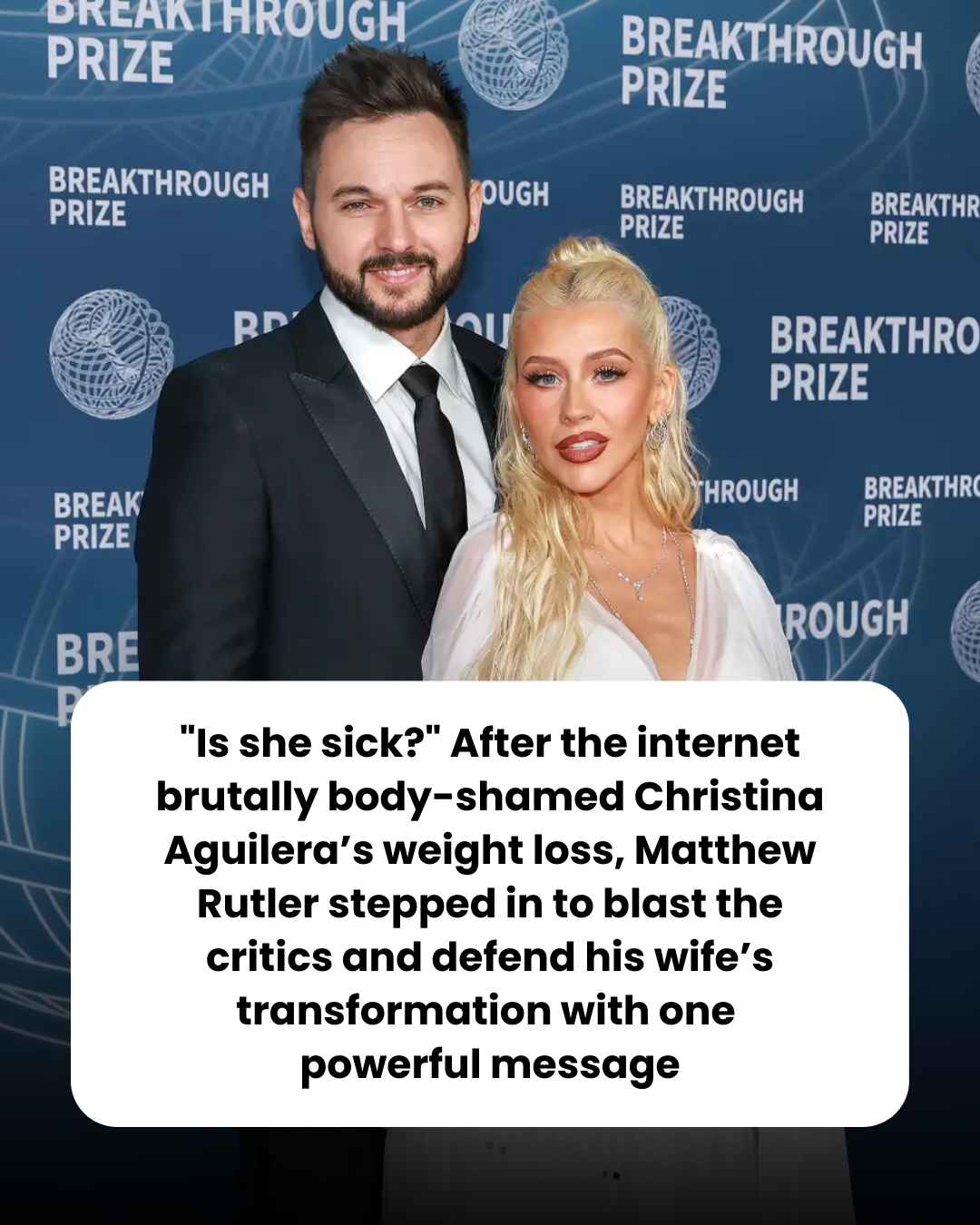 “Is she sick?” After the internet brutally body-shamed Christina Aguilera’s weight loss, Matthew Rutler stepped in to blast the critics and defend his wife’s transformation with one  powerful message