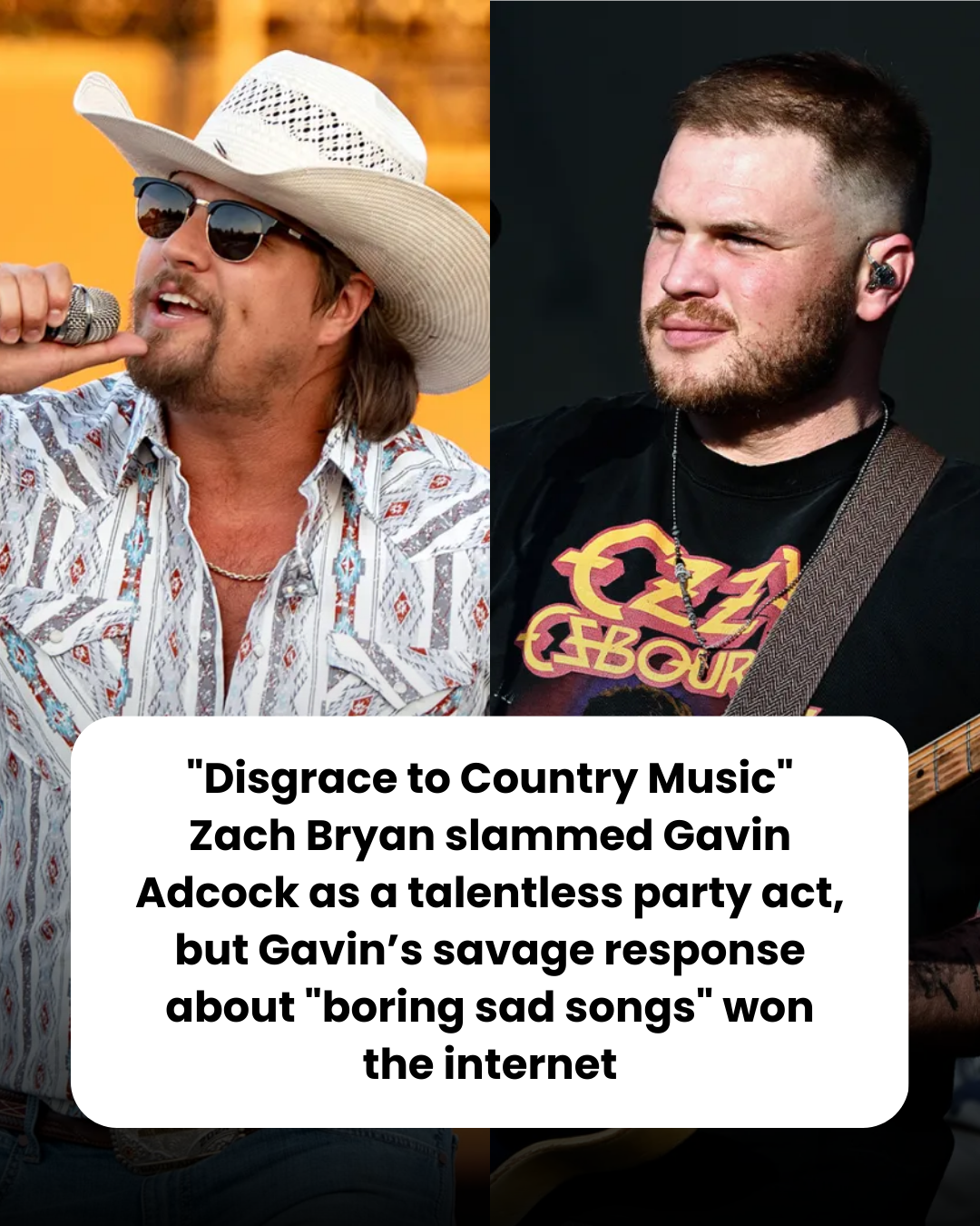 “Disgrace to Country Music” Zach Bryan slammed Gavin Adcock as a talentless party act, but Gavin’s savage response about “boring sad songs” won the internet