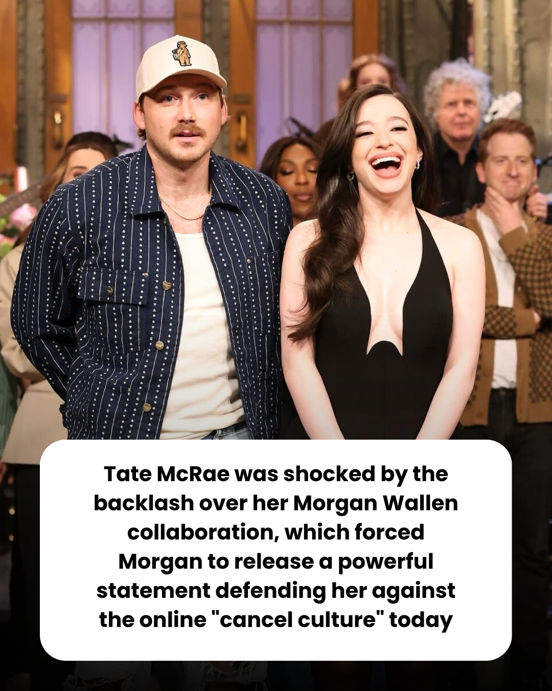Tate McRae was shocked by the backlash over her Morgan Wallen collaboration, which forced Morgan to release a powerful statement defending her against the online “cancel culture” today