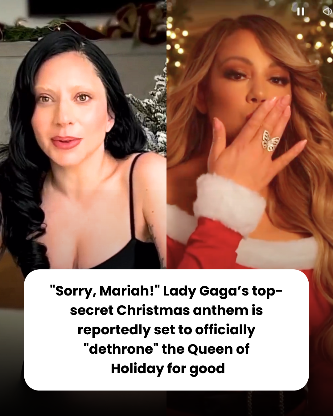 “Sorry, Mariah!” Lady Gaga’s top-secret Christmas anthem is reportedly set to officially “dethrone” the Queen of  Holiday for good