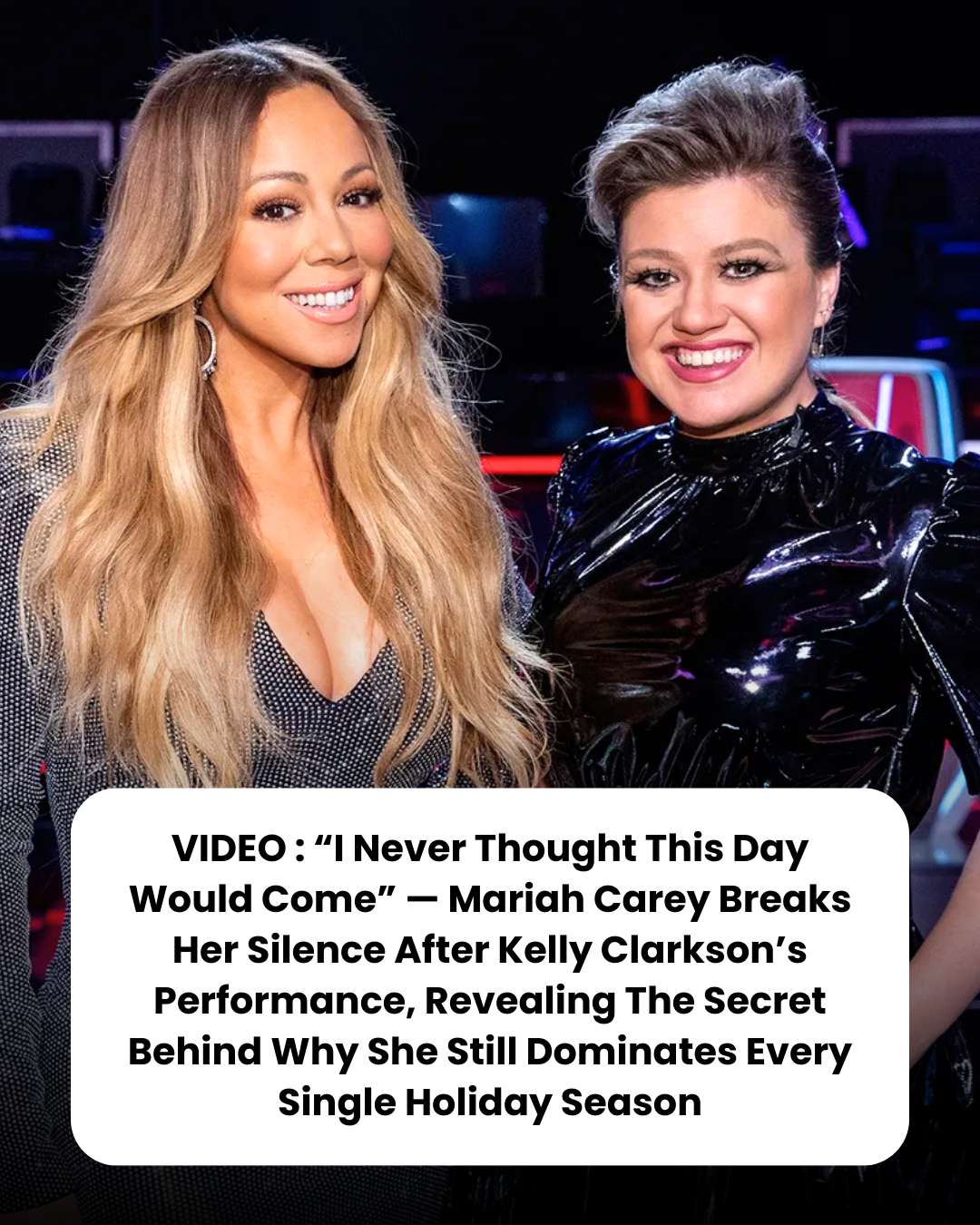 “I Never Thought This Day Would Come” — Mariah Carey Breaks Her Silence After Kelly Clarkson’s Performance, Revealing The Secret Behind Why She Still Dominates Every Single Holiday Season.