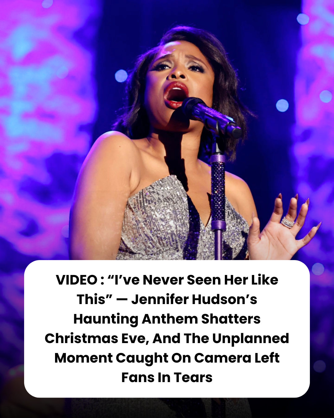 “I’ve Never Seen Her Like This” — Jennifer Hudson’s Haunting Anthem Shatters Christmas Eve, And The Unplanned Moment Caught On Camera Left Fans In Tears.