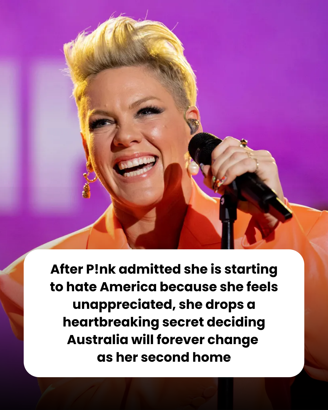 After P!nk admitted she is starting to hate America because she feels unappreciated, she drops a heartbreaking secret deciding Australia will forever change  as her second home
