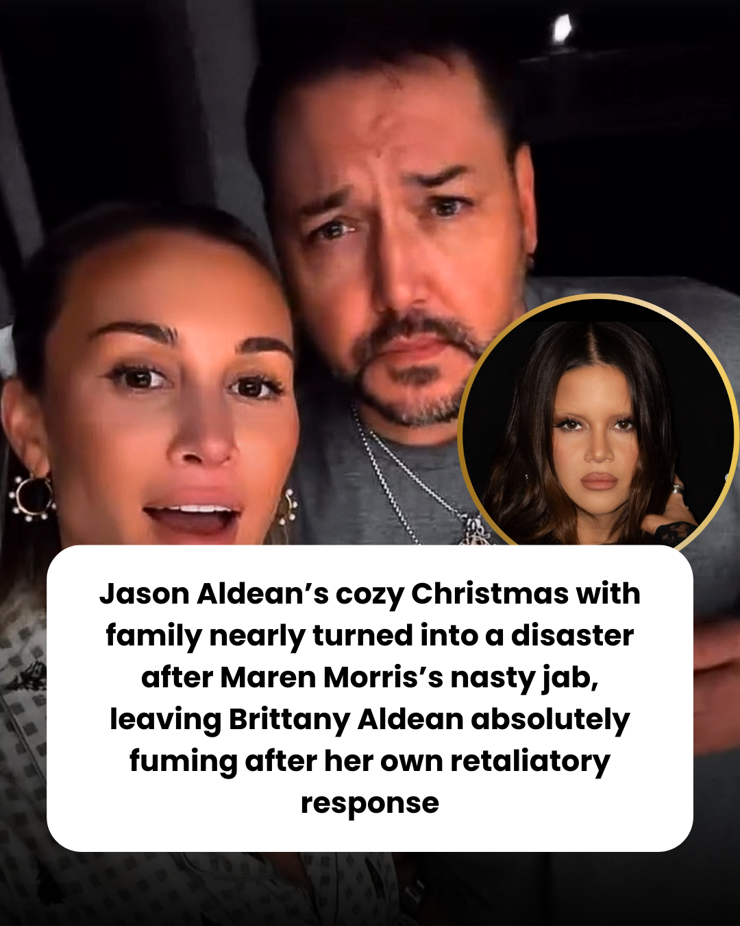 Jason Aldean’s cozy Christmas with family nearly turned into a disaster after Maren Morris’s nasty jab, leaving Brittany Aldean absolutely fuming after her own retaliatory response