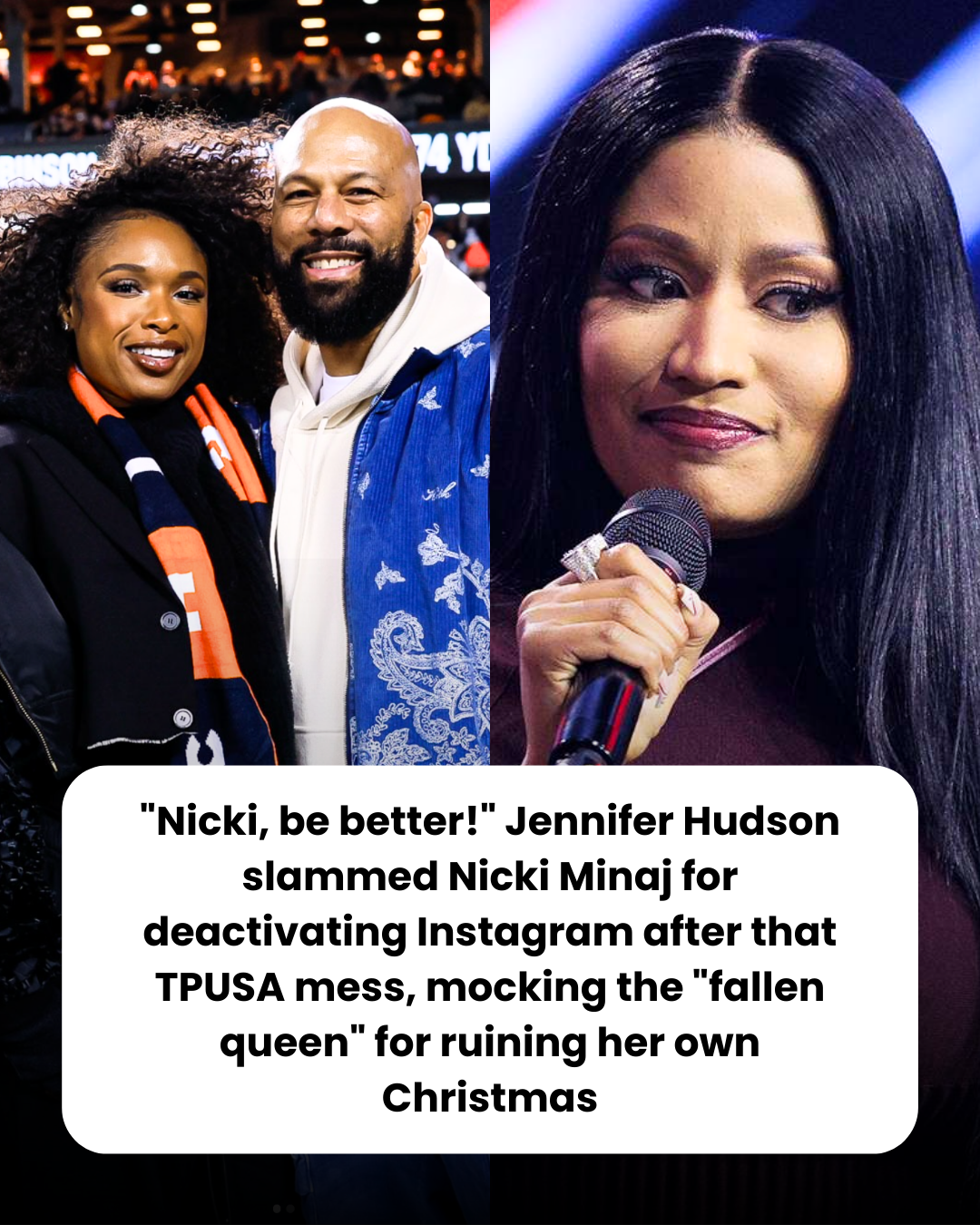“Nicki, be better!” Jennifer Hudson slammed Nicki Minaj for deactivating Instagram after that TPUSA mess, mocking the “fallen queen” for ruining her own Christmas