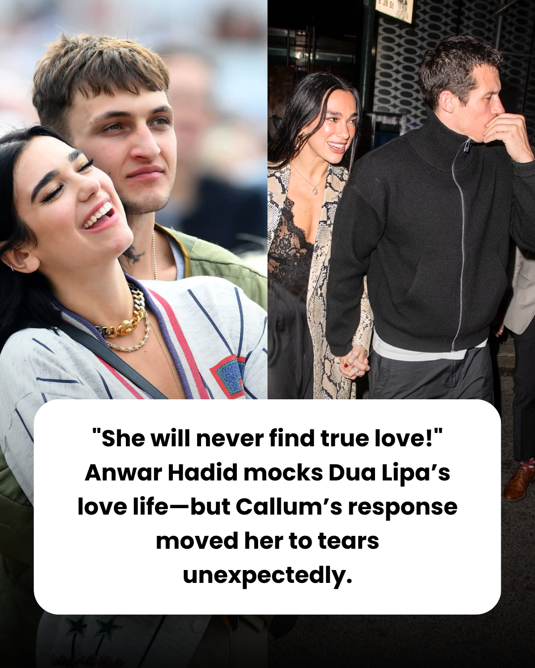 “She will never find true love!” Anwar Hadid mocks Dua Lipa’s love life—but Callum’s response moved her to tears unexpectedly.