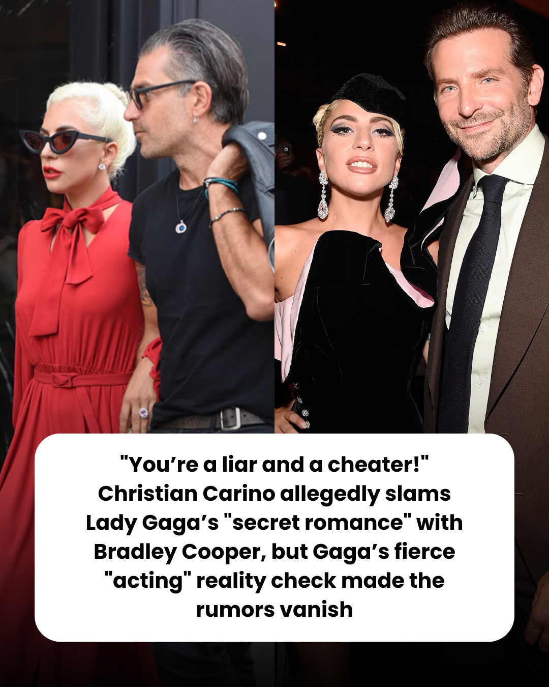 “You’re a liar and a cheater!” Christian Carino allegedly slams Lady Gaga’s “secret romance” with Bradley Cooper, but Gaga’s fierce “acting” reality check made the rumors vanish