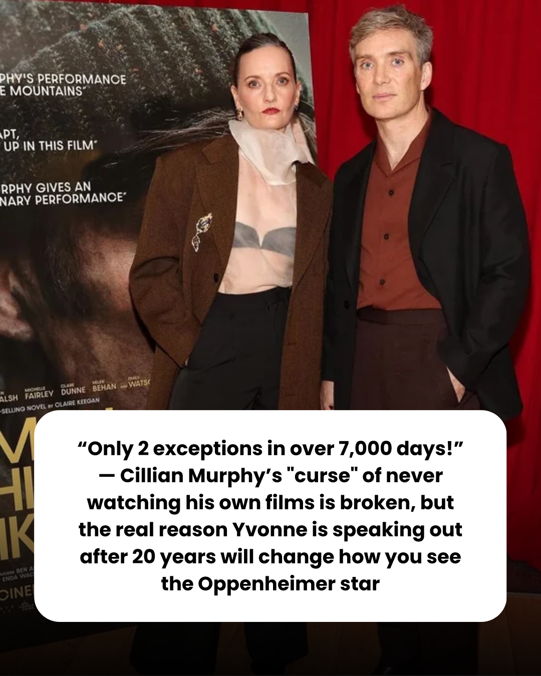 “Only 2 exceptions in over 7,000 days!” — Cillian Murphy’s “curse” of never watching his own films is broken, but the real reason Yvonne is speaking out after 20 years will change how you see the Oppenheimer star