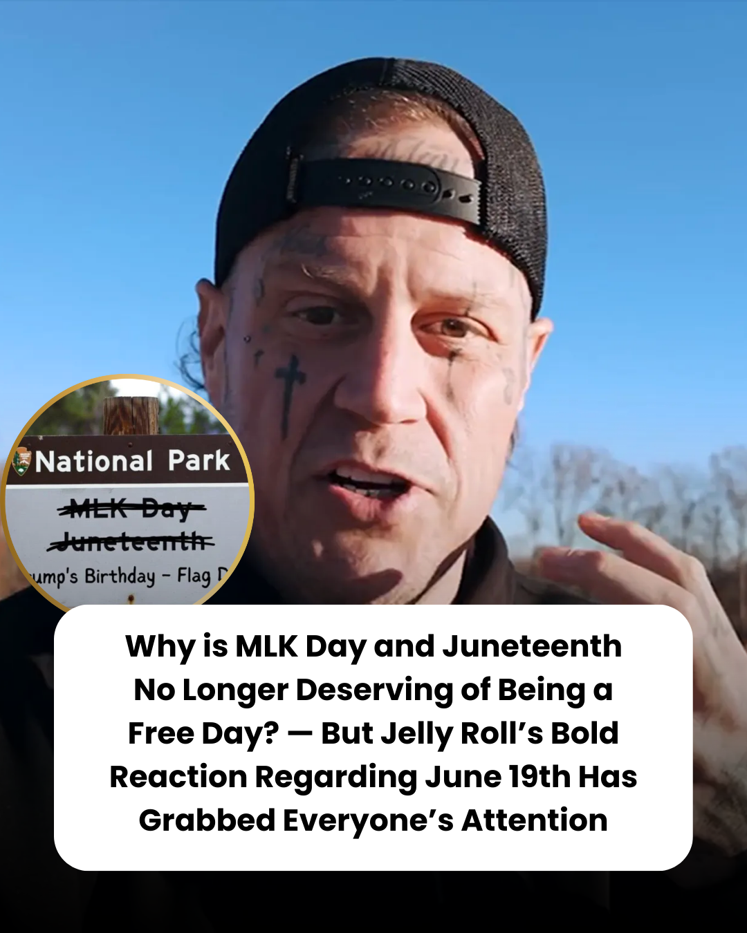 Why is MLK Day and Juneteenth No Longer Deserving of Being a Free Day? — But Jelly Roll’s Bold Reaction Regarding June 19th Has Grabbed Everyone’s Attention