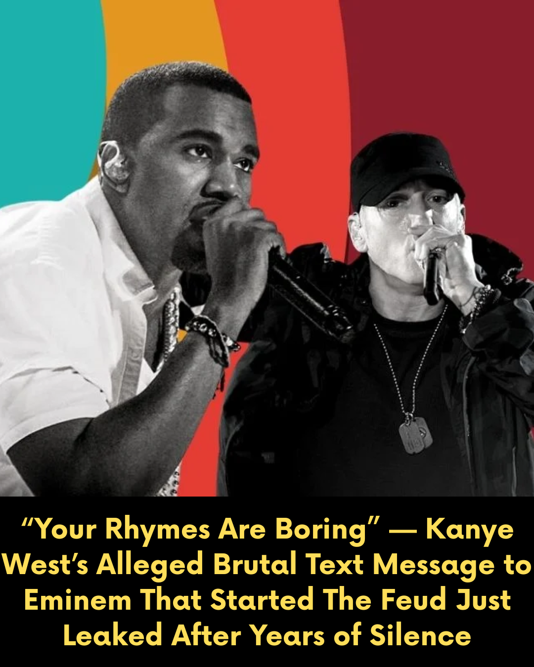 “Your Rhymes Are Boring” — Kanye West’s Alleged Brutal Text Message to Eminem That Started The Feud Just Leaked After Years of Silence